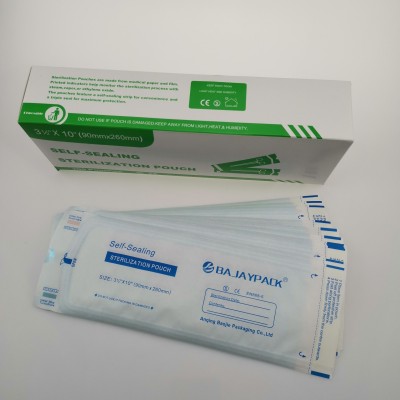 3.5"x10" disposable  self adhesive sterilization bag for Steam and EO sterilization