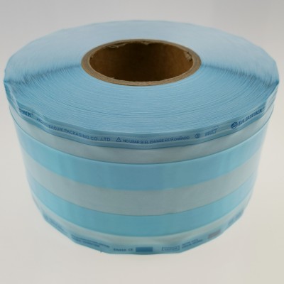 Stock 100mmx100m gusseted sterilization roll with Spanish language