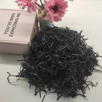 Crinkle Black Color Cut Shredded Tissue Paper Filler small cut cotton tissue kraft crinkle white shredded paper