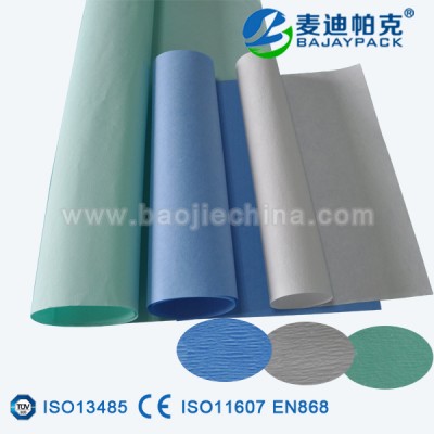 Medical disposable crinkled tissue paper