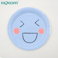 7" Round Paper Plate Smiley Paper Plate